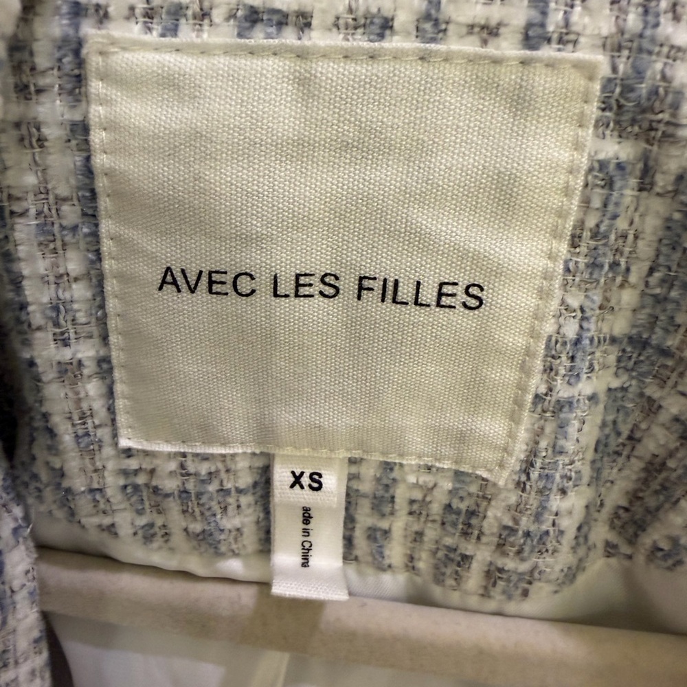 Avec Les Filles Women's Whipstitch Tweed Blazer XS - Picture 9 of 12